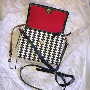 Dooney & Bourke Black & White/ Georgia Hunter Bag